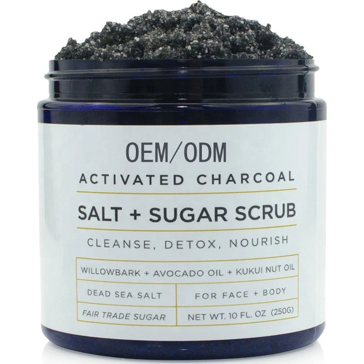 Sugar & Salt Scrub. Charcoal face body Scrub. Charcoal Cleansing Scrub. Activated Charcoal Cleanse. Glow clean activated