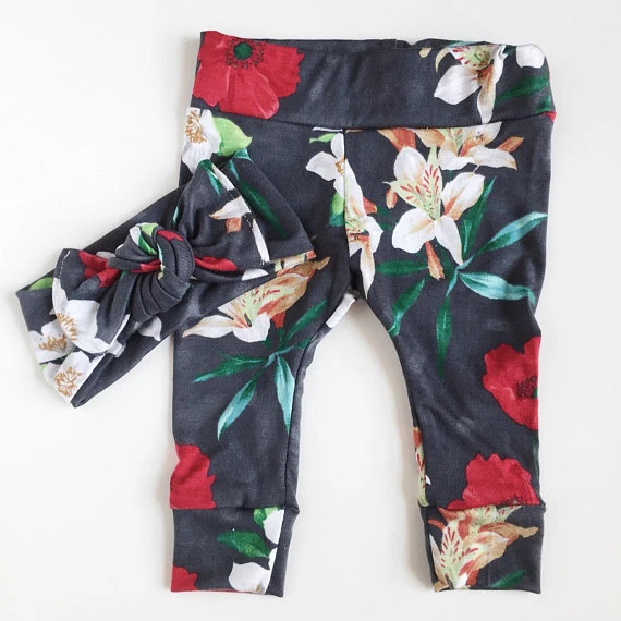 newborn floral leggings