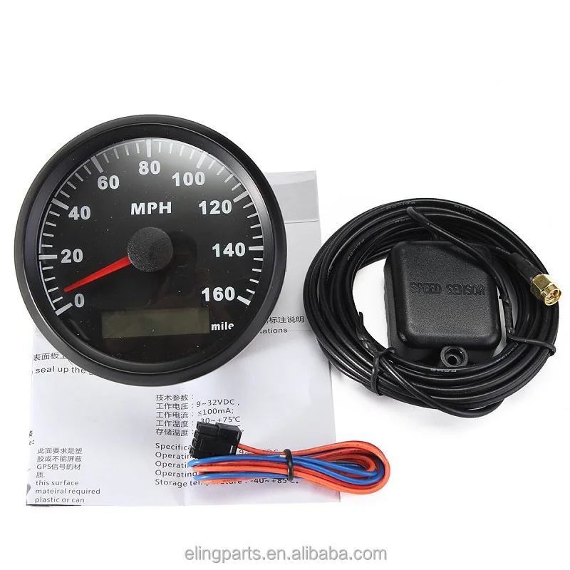85 мм Автомобиль Мотоцикл тягач миль/ч GPS пробега Спидометр 160MPH с подсветкой 12 В/24 В