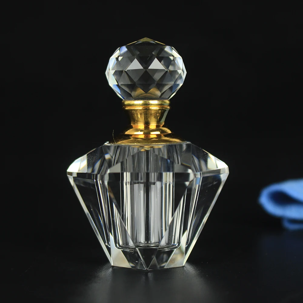 Wholesale Creative Custom Crystal Perfume Bottles Clear Glass Fancy Oud Oil  Bottle For Sales From m.