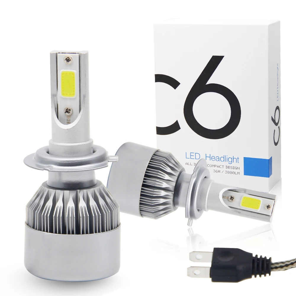Светодиодные лампы купить цена. C6 led Headlight 36w/3800lm. Лед лампы h4 с6. Лед лампы с6 н7. Лед лампы h7 c6.