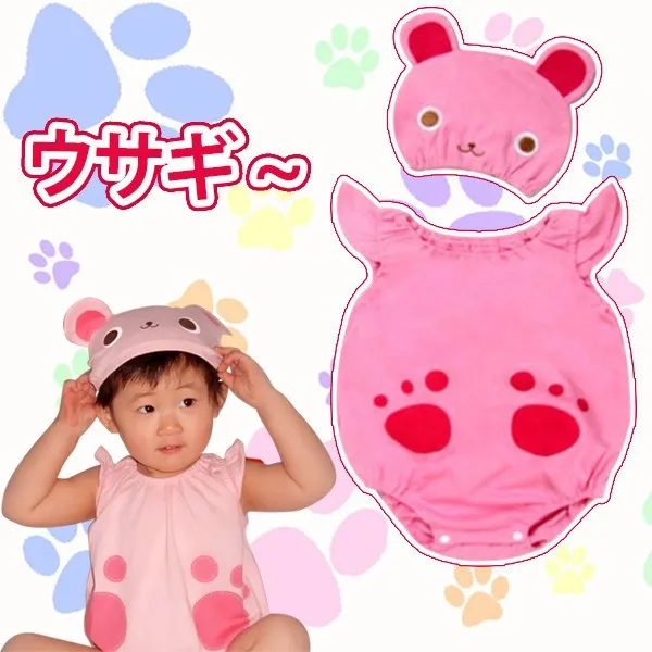 
 Новый розовый кролик младенческой костюм KK362  