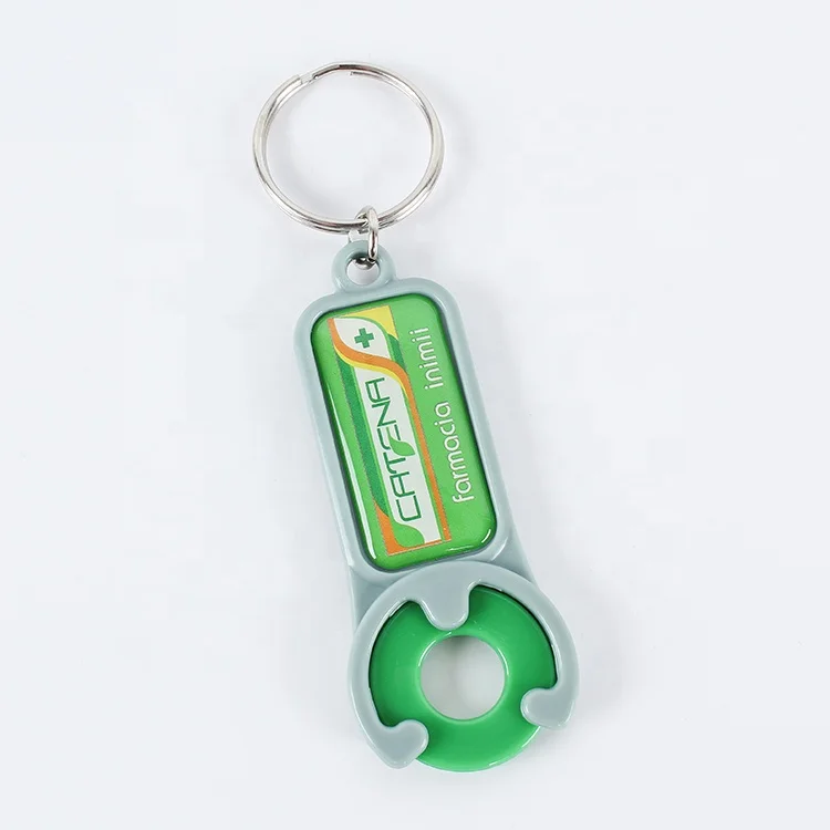 Shopping Cart Token Holder for Supermarket with Keychain