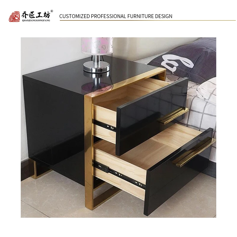 Multifunctional Metal Leg Side Table Glass Gold Side Table Modern Luxury Side Table