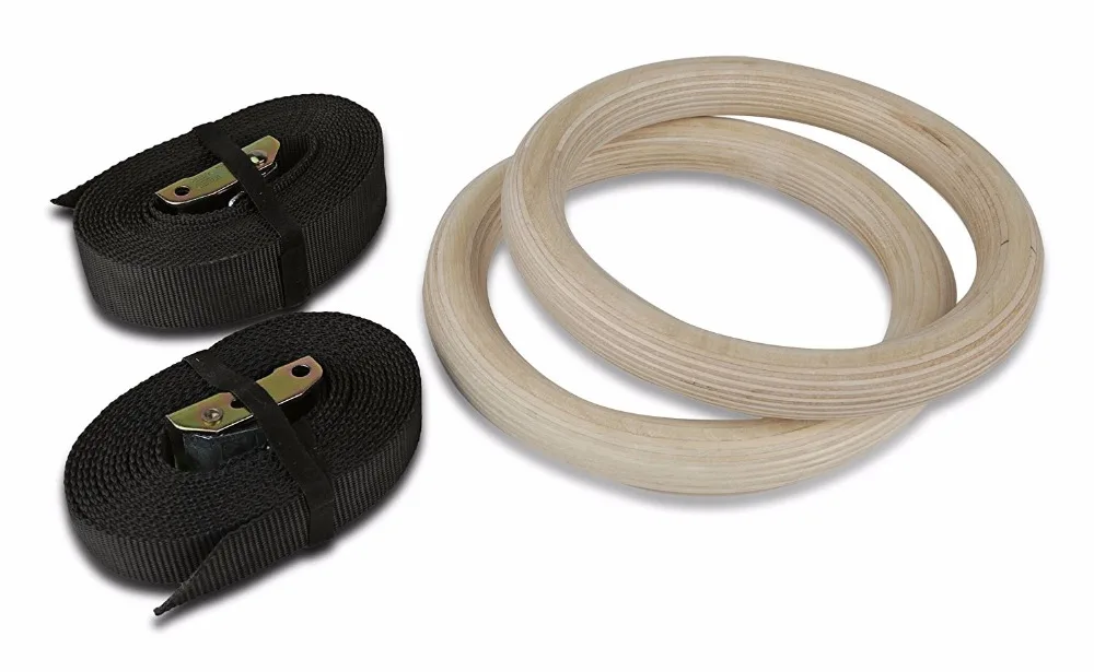 Оборудование для фитнеса, деревянные гимнастические кольца с ремнями для тренажерного зала от 4 м до 6 м