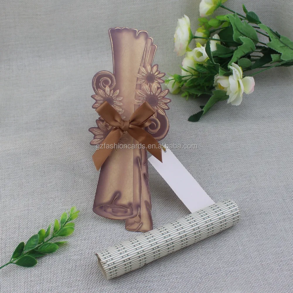 Old English Style Latest Ancient Vintage Card Make Scroll Wedding Invitations