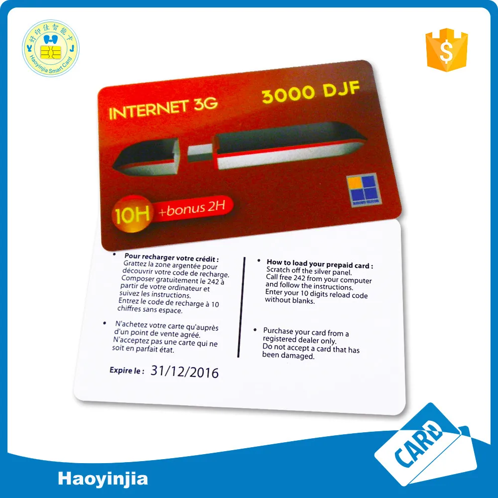 Offset Printing Prepaid Scratch Code Recharge Cards Calling Card