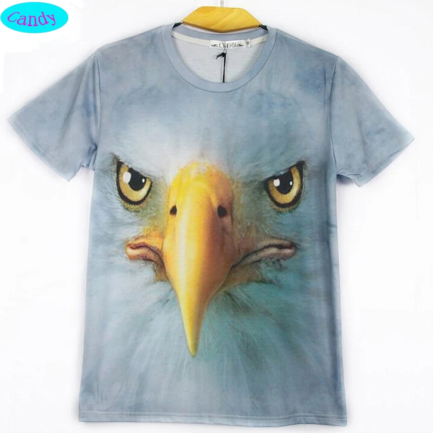 2016 new style animal t shirt teens girls personality street style eagle printed 3D tshirt children