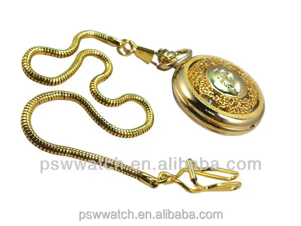 Factory Direct Price Quartz Movt Pocket Watch Stainless Steel Chain Wallet Mini Clock Men
