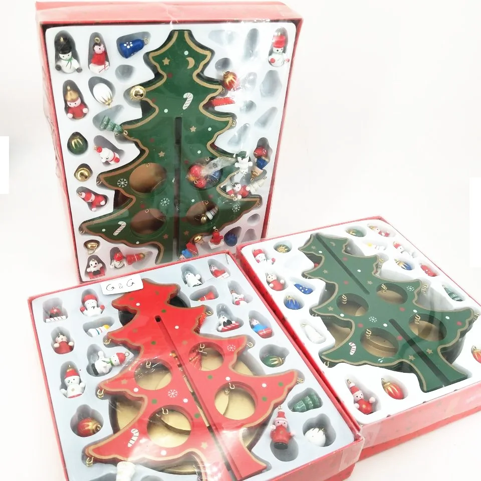 Custom DIY Green Christmas Tree Wind up Music Box for Christmas Gifts