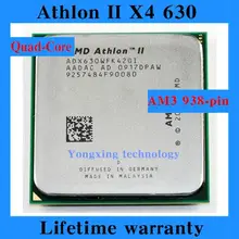 Lifetime warranty Athlon II X4 630 2.8GHz 2M Quad Core desktop processors ADX630 CPU Socket AM3 938 pin Computer