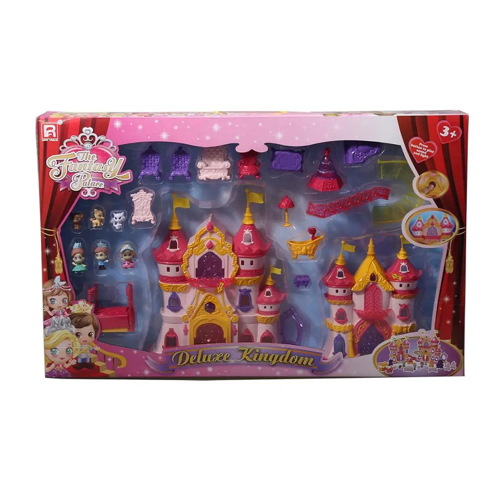 Игрушечный замок для девочек игровой набор с подсветкой и музыкой