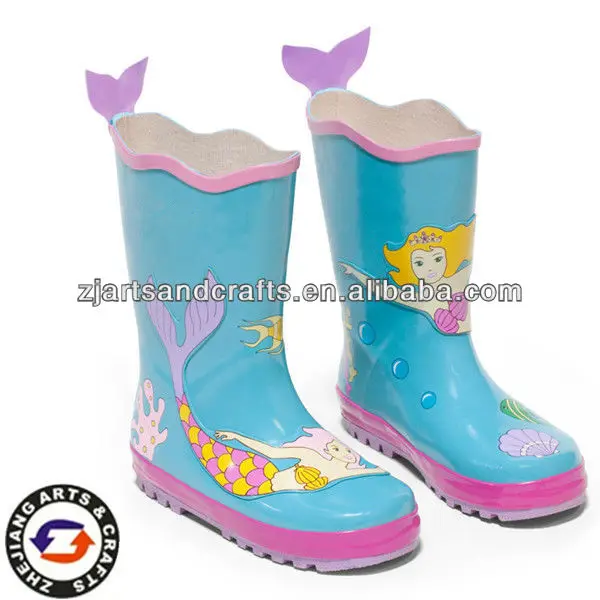 Amazon.com: Kidorable Blue Mermaid Botas de lluvia de goma natural w/Fun  Fishtail tire en la pestaña del talón : Ropa, Zapatos y Joyería