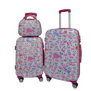 Eastshine ABS Light Weight 3 Pics Girls Luggage Sets for Travel with a Handbag