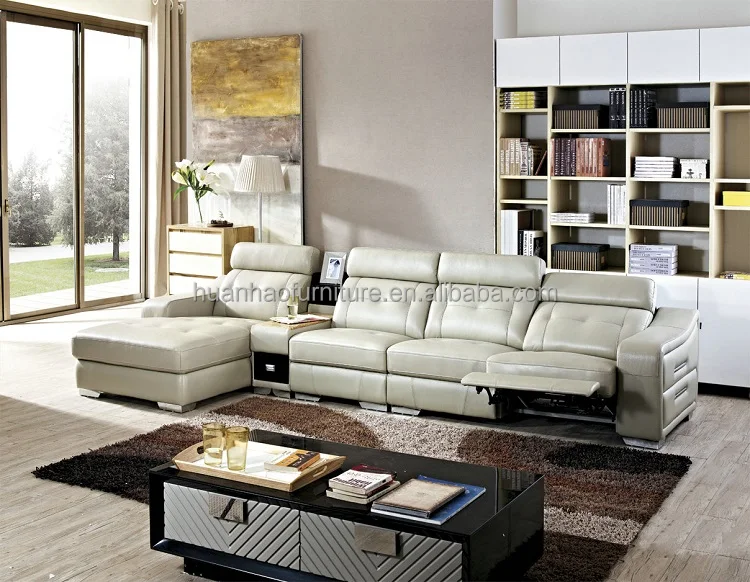 Luxury used living room furniture leather sofa from china with prices