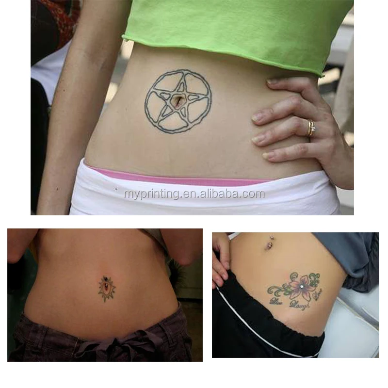 Fashion Body Art Female Sexy Belly Button Tattoos - Buy Body Art Tattoos,Sexy  Belly Tattoo,Belly Button Tattoos Product on 