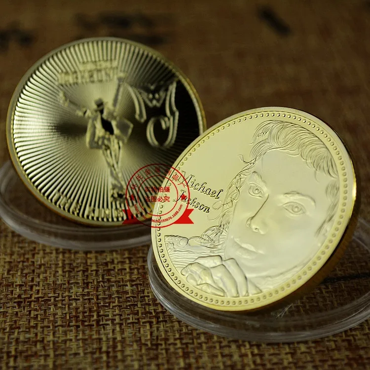 Custom Gold Plated Michael Jackson Coin for Gifts - Unique MJ