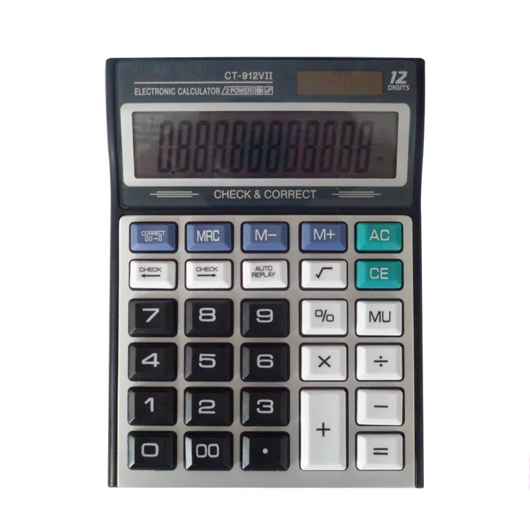 CT-912VII Check & Correct Function Giant Calculator Premium Desktop Model