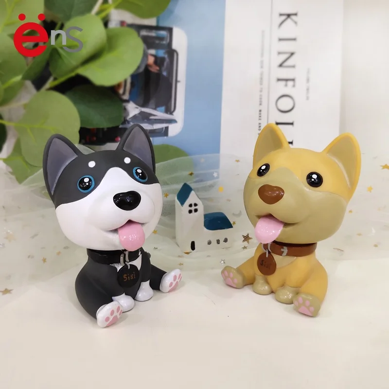 New Collection 3D Environmental PVC Realistic Dog Shaped Bobble Head