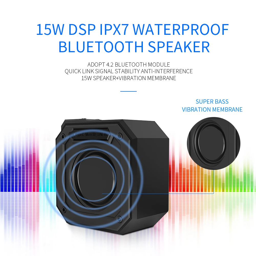 High Quality Small Custom OEM Magnetic TWS DSP Wireless Portable Speaker