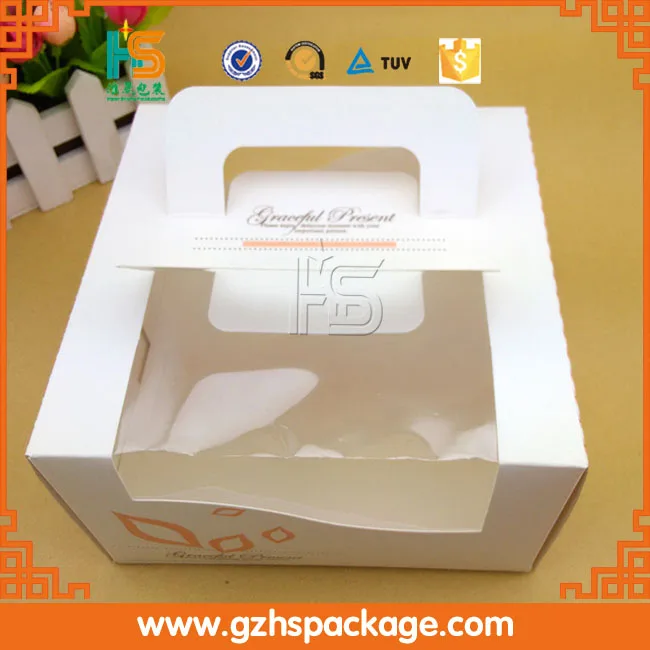 Еда на вынос упаковка складной бумаги кекс окно