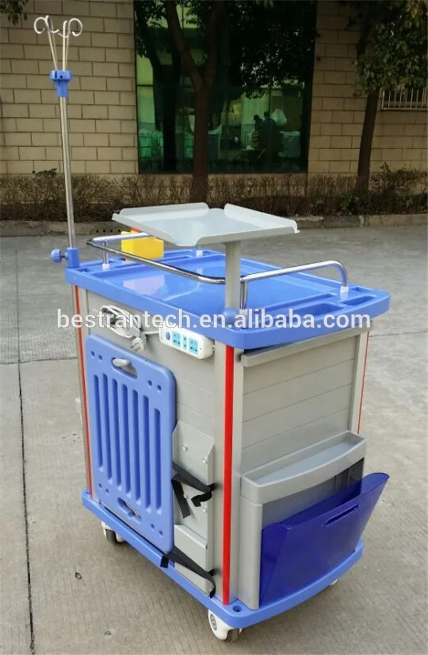Suzhou BT-EY001 дешевая Больничная пластиковая тележка для чрезвычайных ситуаций, медицинская тележка, светодиодная Хирургическая Лампа