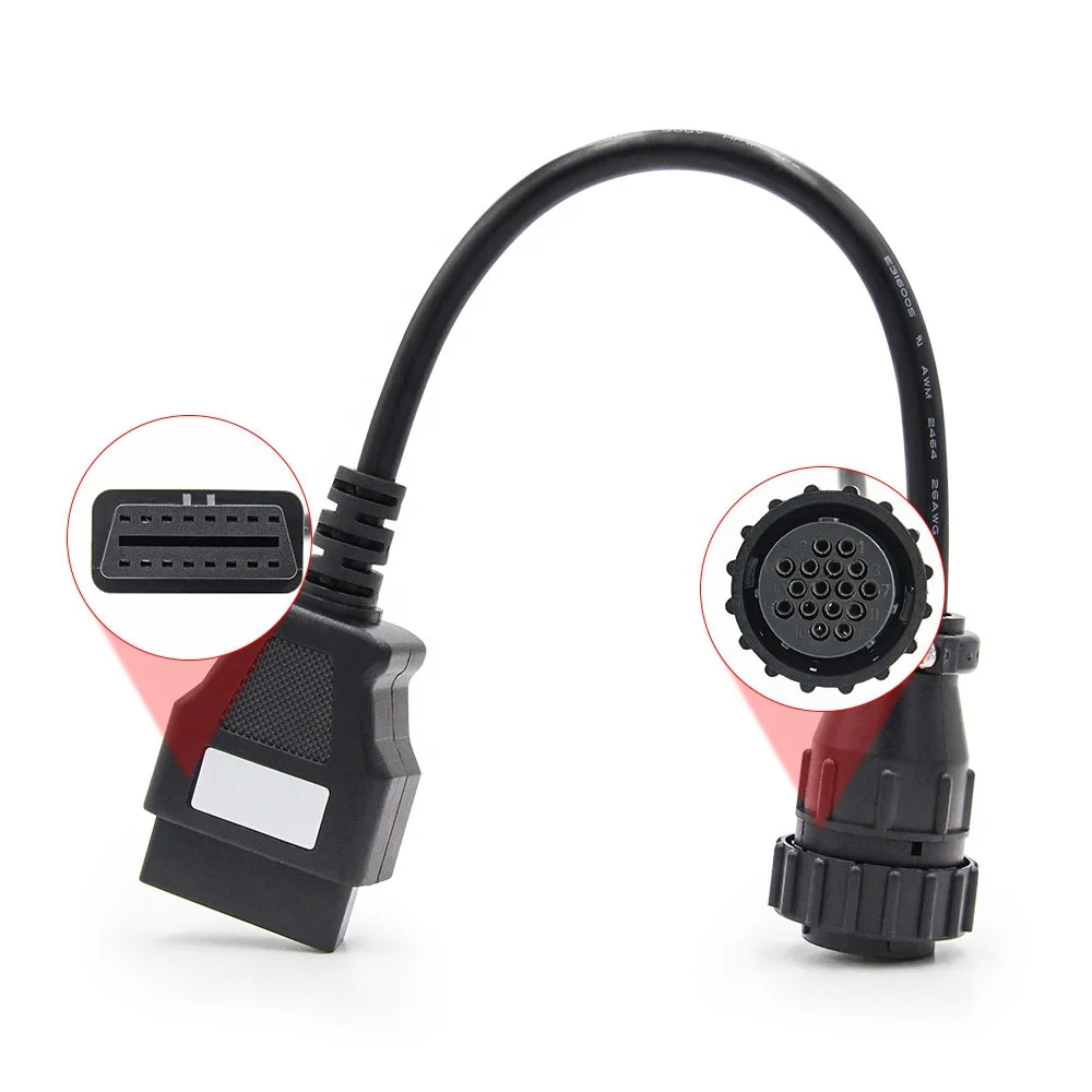 Fullout Connector Cable Compatible for Scania Trucks OBD2 Connect Cable High Quality Good Selling 16PIN Full Pinout 24V OSCN16-T