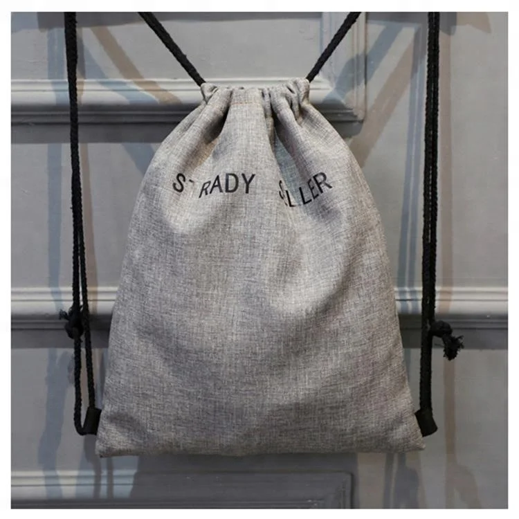 Маленькая большая сумка-тоут из хлопчатобумажной ткани на шнурке стандартного размера для мужчин и