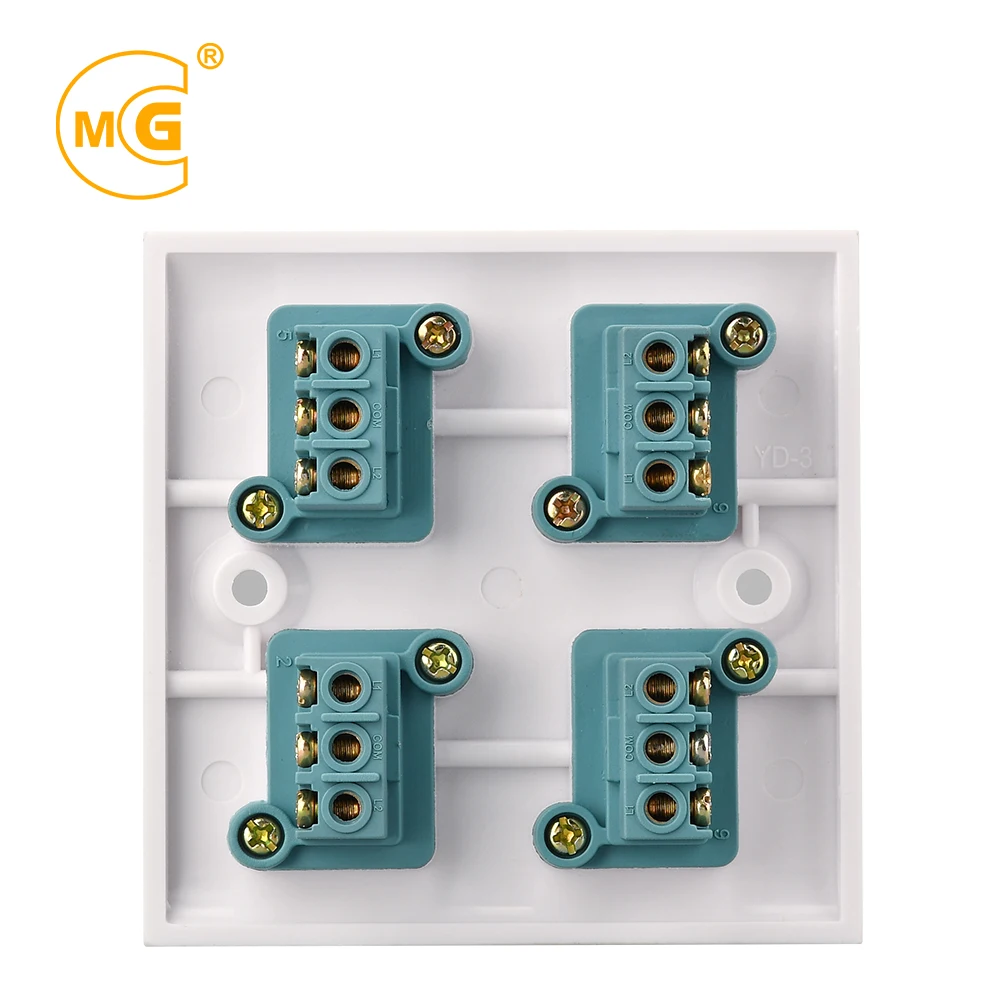 Электрический настенный выключатель света 220V 10A 4 gang 1 2