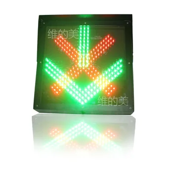 Highway toll station 400mm red cross and green arrow decorative traffic lights