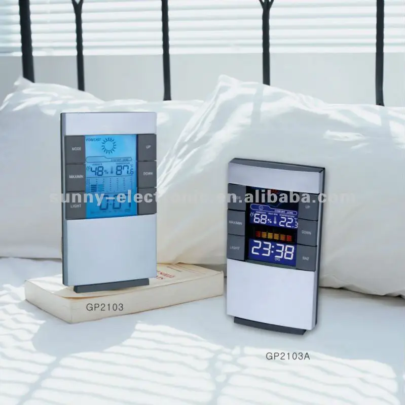 LCD Multi-function Temperature and Humidity Weather Station Alarm Clock