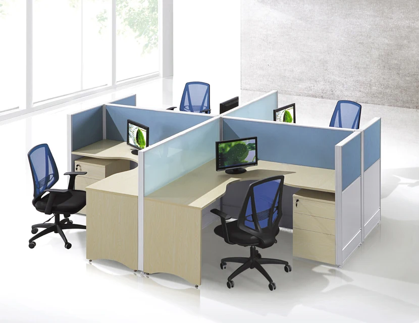 Ent Workstation Office Partitions Cubicles 3 Person Office Cubicle