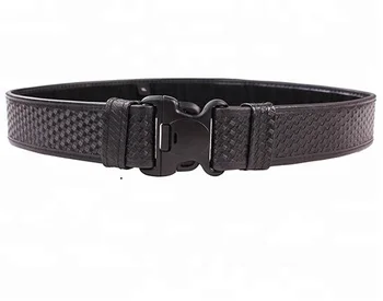 Leather basket weave duty belt best sale