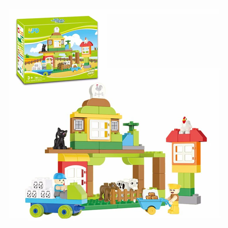 Factory Direct Sales Preschool Educational Early Learning Storytelling Plastic Toy Bricks Building Blocks Sets for Kids
