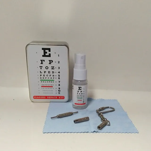 Natural Ingredients Portable Liquid Eyeglasses Cleaner Spray Repair Kit