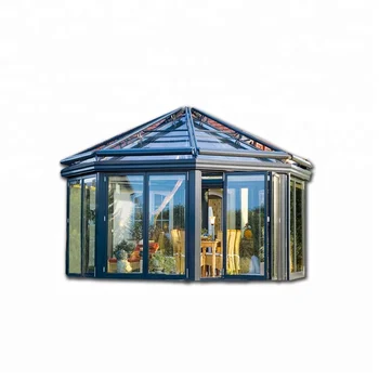 Elegant Winter Sunrooms with Slant Roof Molding Tempered Glass for Villas and Apartments Durable Garden Glass Structure