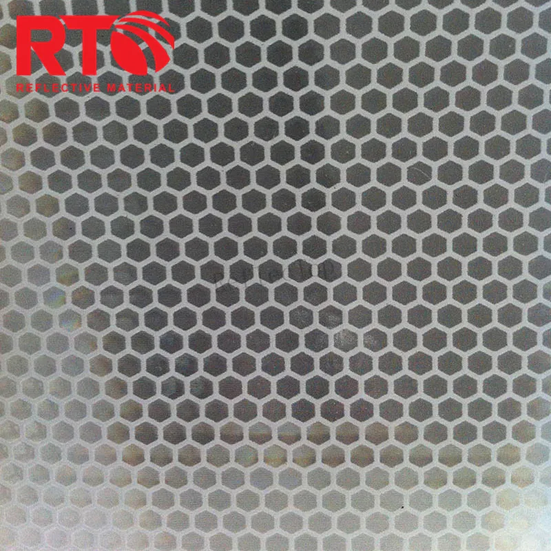 1.24m*50m Honeycomb Self Adhesive Reflective Vinyl PVC Reflecting Sheeting  Eco Solvent Printing Reflective Film factory