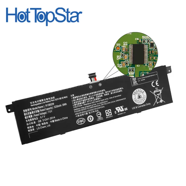 Replacement R13B02W / R13B01W Battery For Xiaomi Mi Air 13.3" Laptop (2018) – 5230mAh, 7.6V