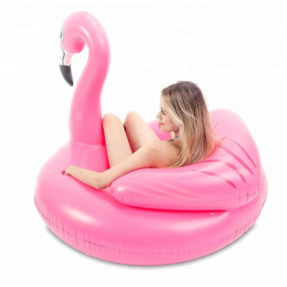 Flotador De Piscina Flamingo Con Lentejuelas, Rosa Dorado, Inflable, Diámetro 72 Cm, Soporta Hasta 80 Kg, Ideal Para Playa Y Piscina