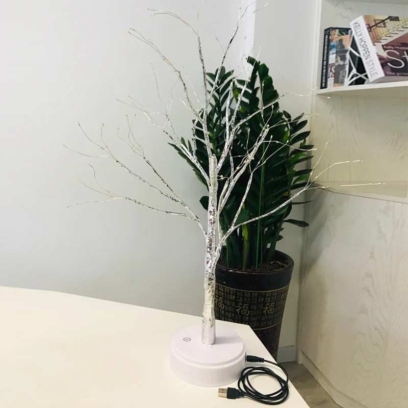USB Touch Switch Control Bright LED Lamp 108 LEDS Greeting Tree Lights  LED Fire Tree Lamp for Home Holiday Lighting Christmas