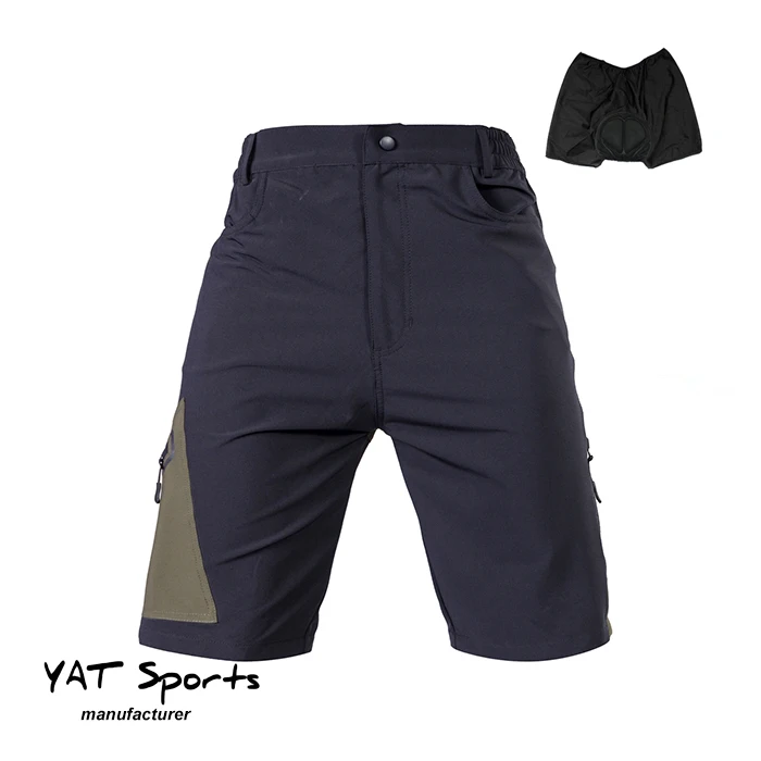 Men's Cycling Shorts MTB Casual Pants Bike Sports Shorts Elastic Waistband Pads 