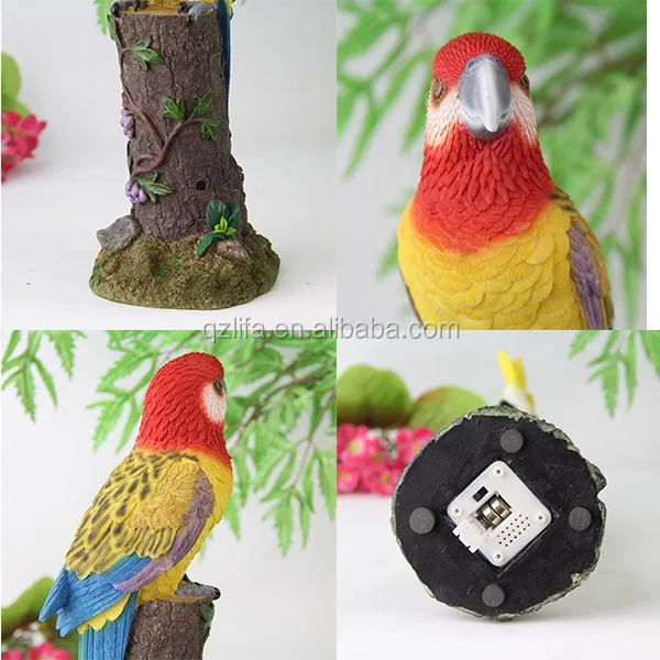 Polyresin Statue Motion Sensor Parrot Bird Sales