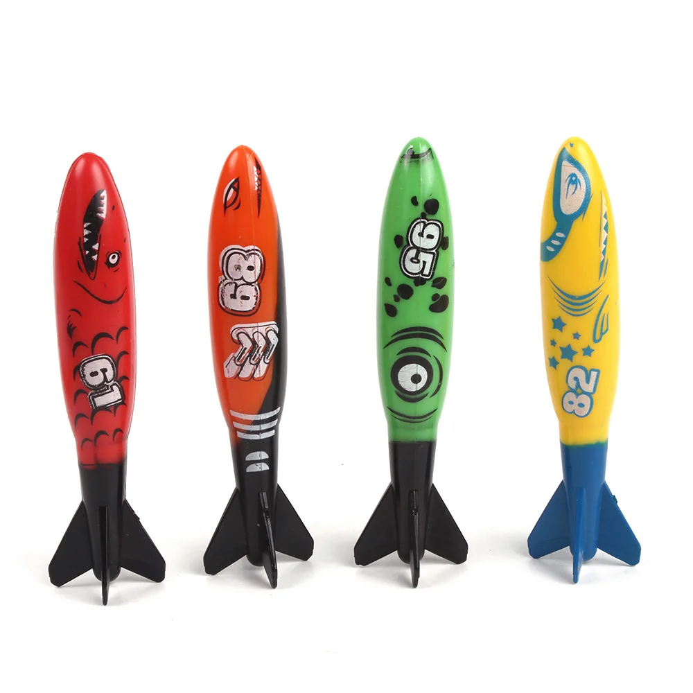 ExcLent Conjunto De Juguetes De Buceo Portátiles Torpedo De Buceo Rocket Fish Sticks Shark Shape Toys Kids Water Play Toys Gift A 