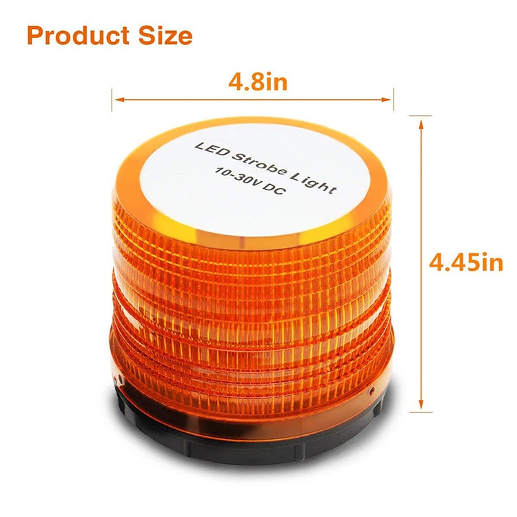 High-Intensity LED Strobe Beacon - Flashing Warning Light for Truck Emergency Use