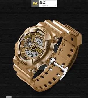 SANDA 799 светодиодные цифровые аналоговые часы силиконовый ремешок уличные водонепроницаемые модные спортивные часы