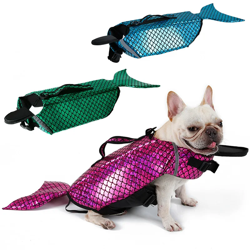 Meerjungfrauenkostüm Für Katzen – Fischschwanz-Design, Wasserdicht, Für 5–12 Kg, Glitzernd