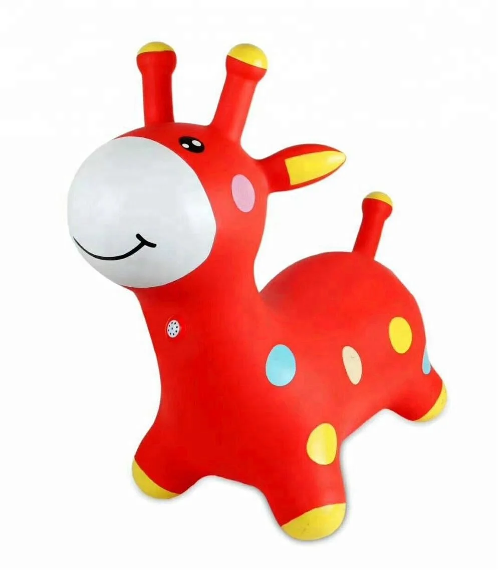 Inflatable Ride On Animal Toys Non-toxic PVC Jumping Horse Colorful Animal Deer Hopper