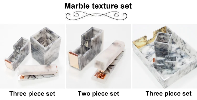 Huisen Канцтовары элегантный набор из 3 предметов акриловая ручка мраморный степлер для