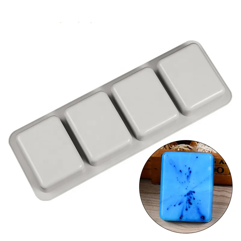 Square Shape 4 Cavity Silicone Mould