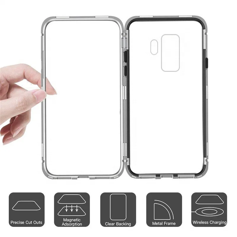 NEW Magnetic Adsorption Mobile Phone Accessories Magnet case Cover for  Samsung Galaxy S7 Edge S10 S9 S8 Plus Note